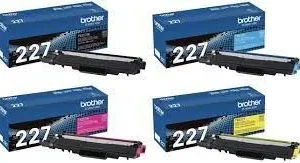Brother Genuine TN227BK, TN227C, TN227M, TN227Y High Yield Toner Cartridge Set